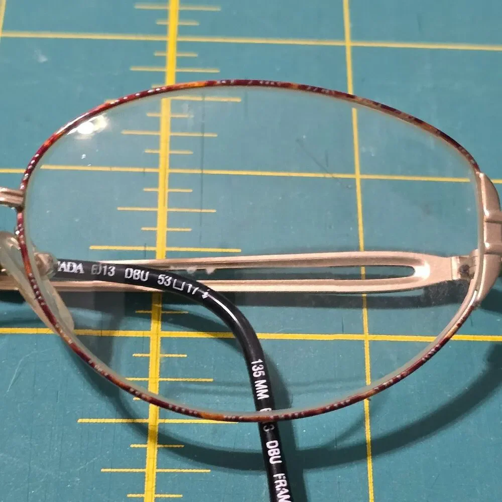 Escada E013 DBU 53/17 Vintage Gold Tortoiseshell Oval Eyeglass Frames France
